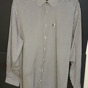 jf j.ferrar Men's Monochrome Gingham Shirt